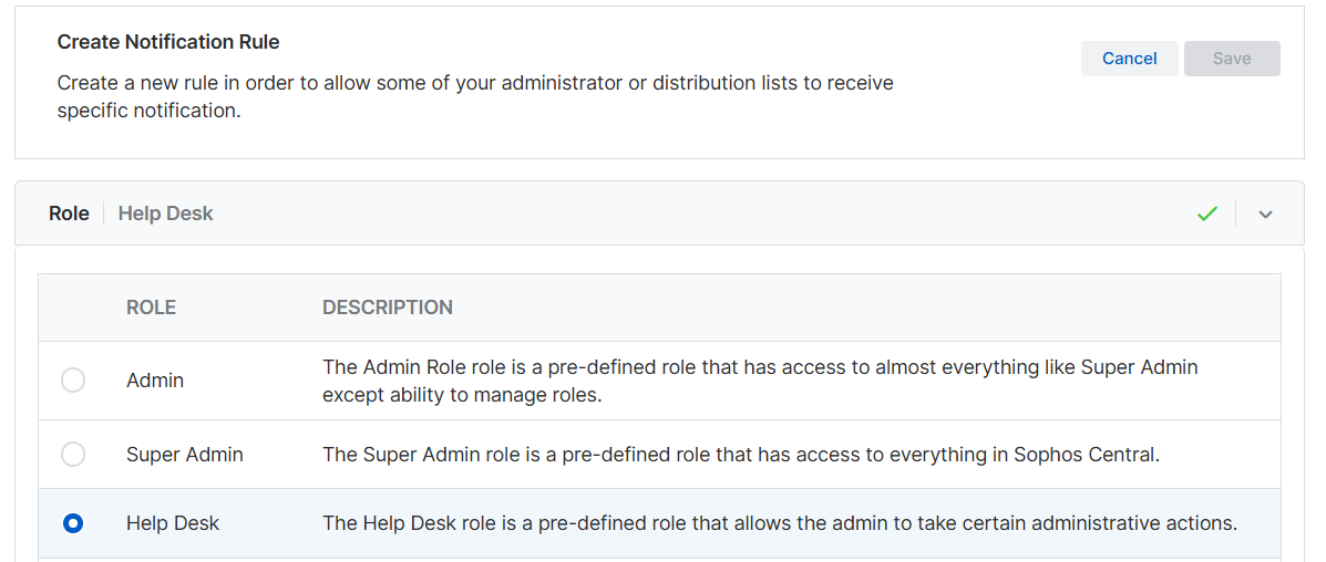 Select role.