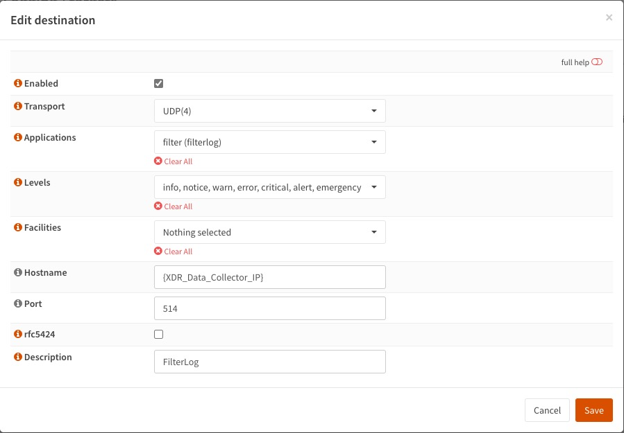 OPNsense configuration.