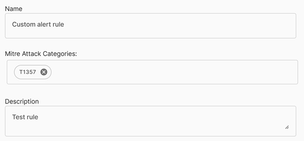 Custom rule detection information.