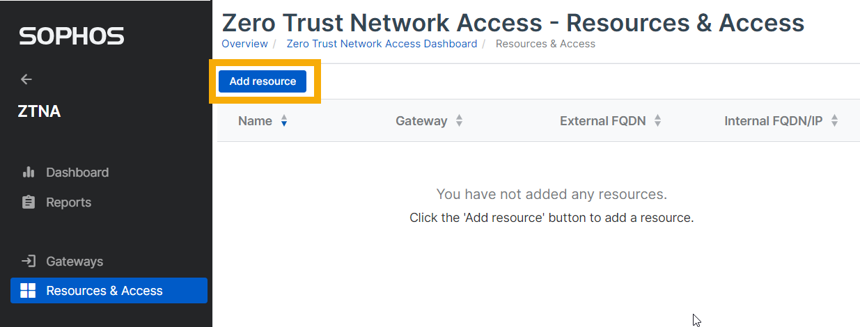 Resources page.