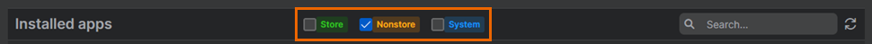 App source filters.