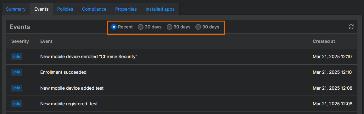 Event age filter.