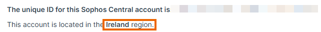Account region.