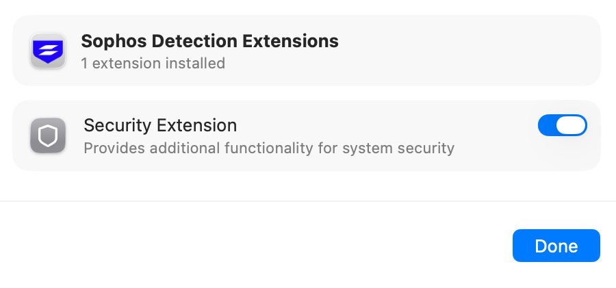 Turn on "Security Extension".