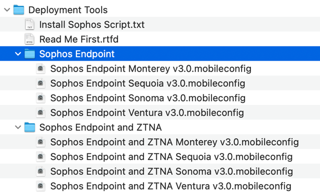 macOS configuration files.