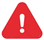 Red warning sign.