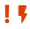 Red lightning bolt with an exclamation point.