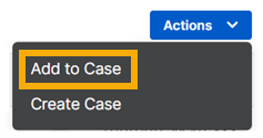 Actions menu.