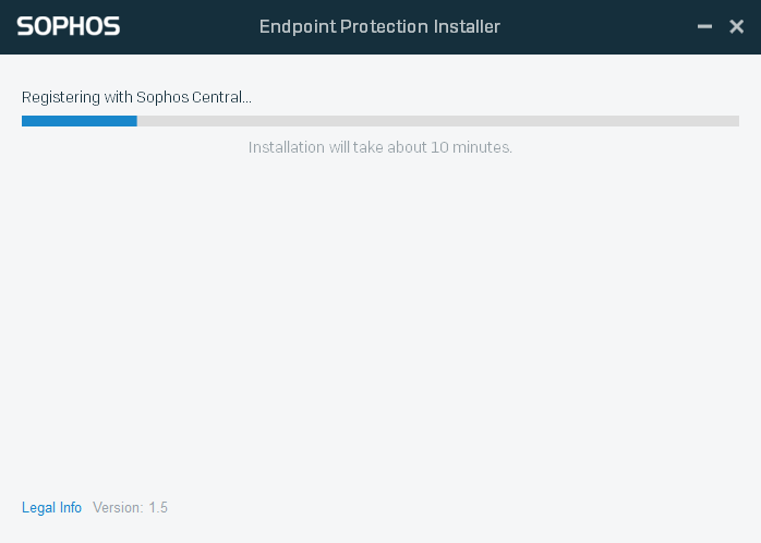 Screenshot of installer progress bar.