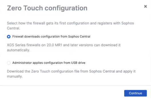 Zero Touch configuration.