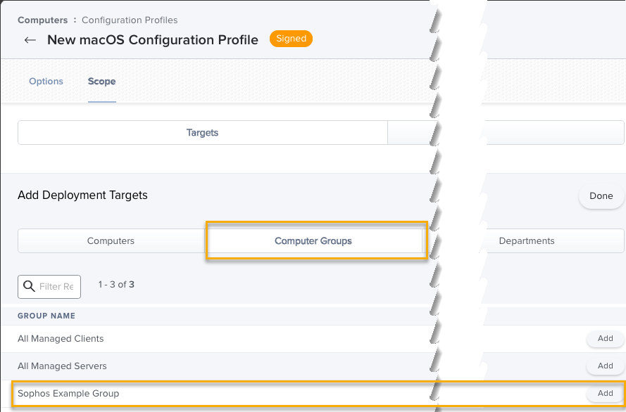 Example target group.