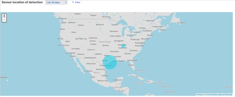 Sensor location map.