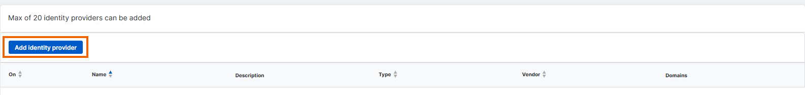Add identity provider.