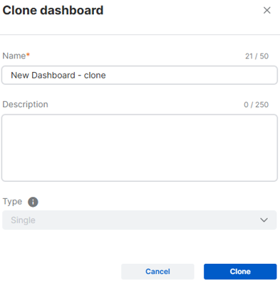 Clone dashboard.