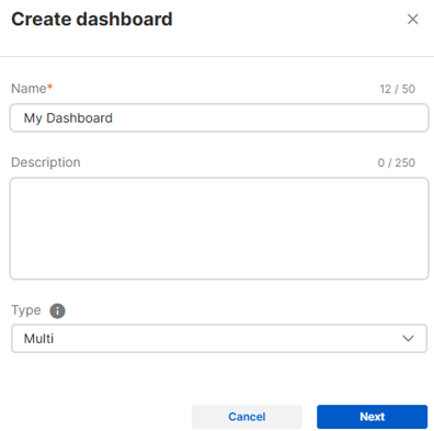 Create dashboard page.