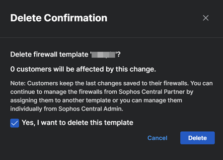 "Delete Confirmation" dialog.