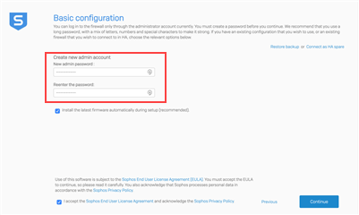 Basic Sophos Firewall configuration.