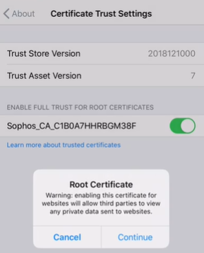 Trust the CA certificate.