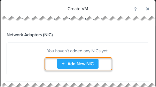 Add NIC dialog.