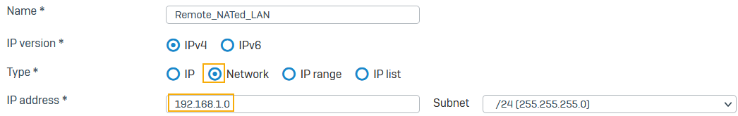 Remote translated LAN IP host configuration on firewall two.