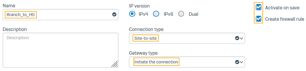 General settings.