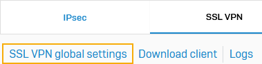 VPN settings.