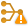 Warning icon for link status.