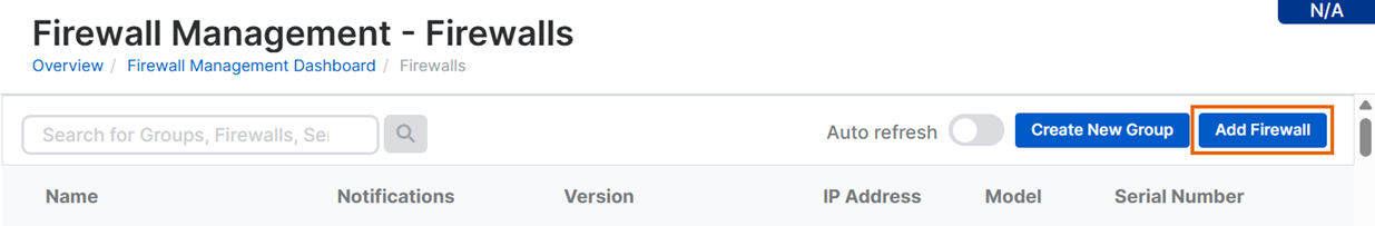 Click Add Firewall.