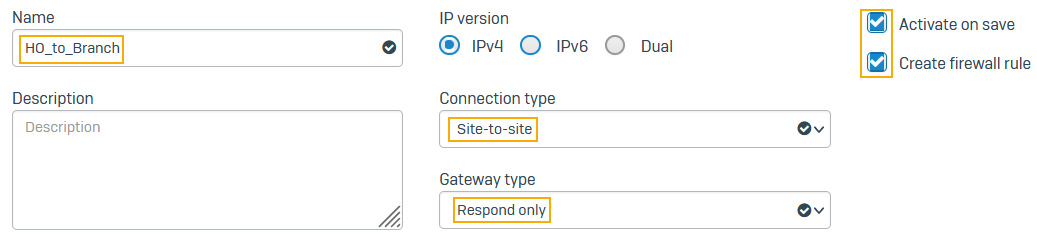 General settings.