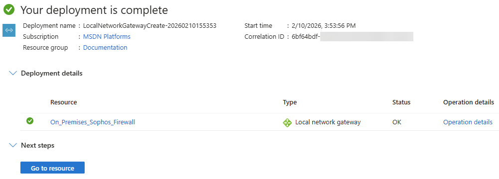 Local network gateway.