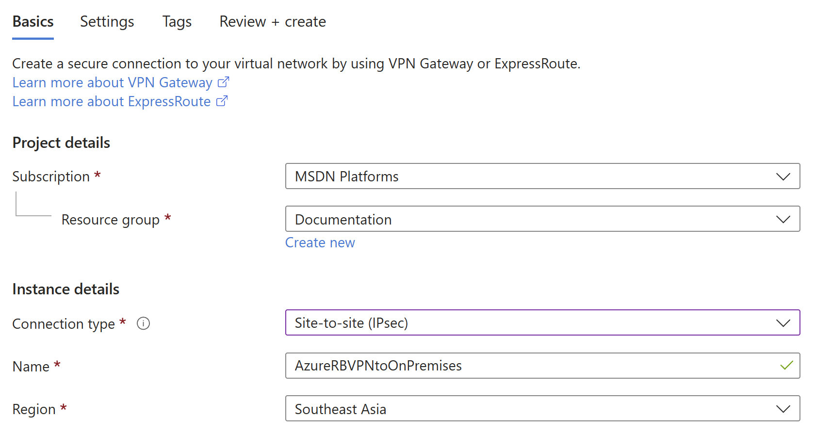 IPsec VPN connection.