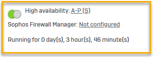 HA active-passive is configured, shown on the auxiliary device.