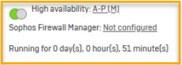 HA active-passive is configured, shown on the primary device.