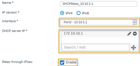 Configure a DHCP relay agent
