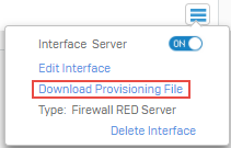 Download RED provisioning file.
