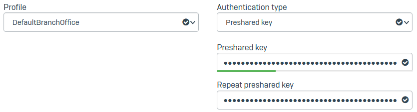 Encryption settings.