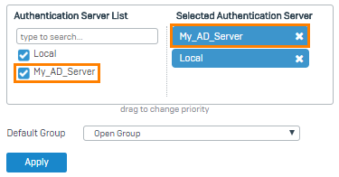 AD server as primary authentication server