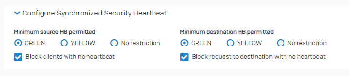 Configure Sophos Security Heartbeat in the firewall rule.