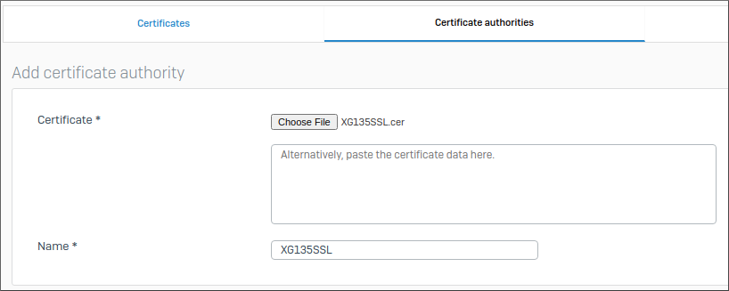 Certificate file format example
