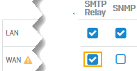 Allow SMTP relay