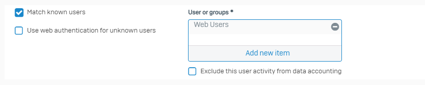 Select users and groups