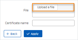 Upload a file option
