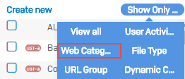 Select web category