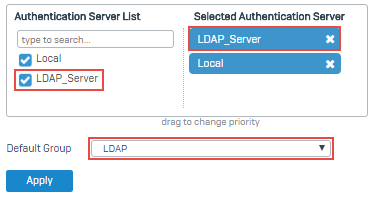LDAP サーバーをプライマリ認証サーバーにします