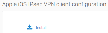 iOS デバイスへの IPsec VPN の設定のインストール