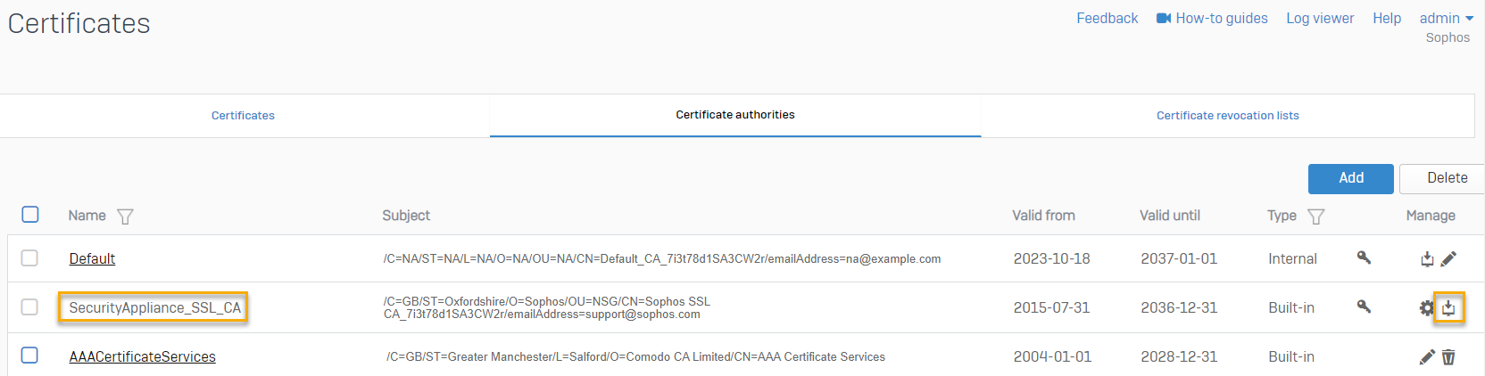 Download the CA.