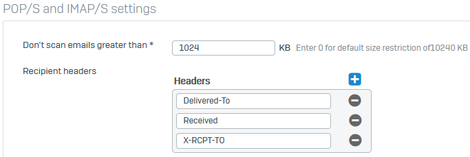 Configure POP-IMAP general settings.