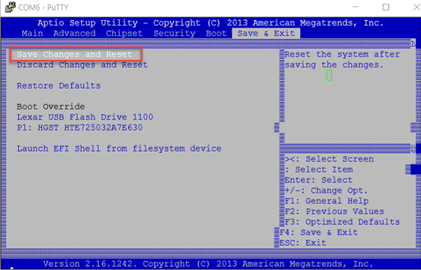 Save and then exit BIOS.