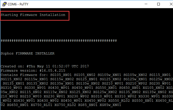 Reimaging Sophos Firewall.