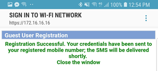 Guest user registration successful.